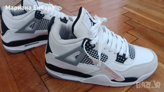 Jordan 4 Retro Military Black НОВИ!!!, снимка 3 - Маратонки - 51259141