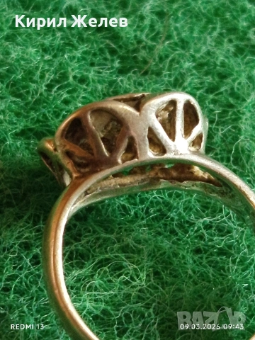 Модерен сребърен пръстен флорален мотив стил и елегантност много красив 42216, снимка 5 - Пръстени - 53762806