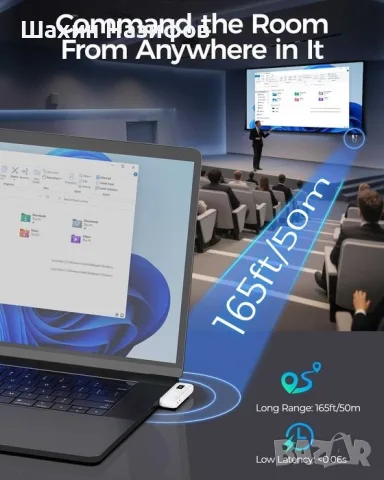 Alxum USB-C безжичен HDMI предавател и приемник, комплект 2 в 1: Plug & Play и AirPlay/Miracast, снимка 4 - Кабели и адаптери - 55838937
