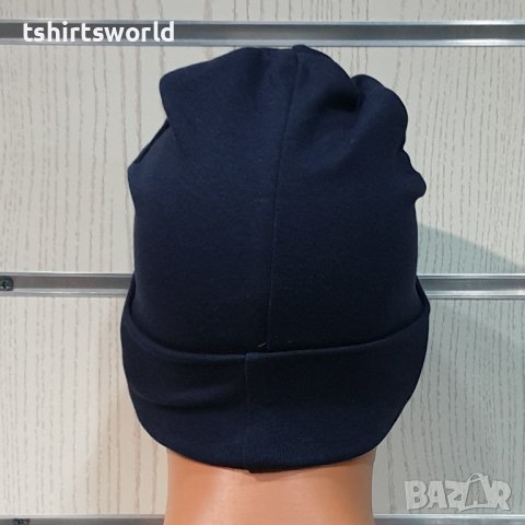 Нова зимна шапка с подгъв в цвят индиго, снимка 5 - Шапки - 39325511