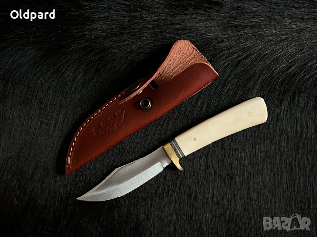 Ловен, кемпинг, outdooor нож. Дръжката (full tang) е кост., снимка 2 - Ножове - 39617063