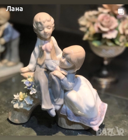 Порцеланова фигурка «Деца на дънер «, снимка 10 - Статуетки - 41329831