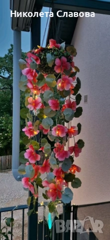 🌞 Соларна висяща саксия с LED – магия за градината и дома ✨, снимка 5 - Други - 51530820