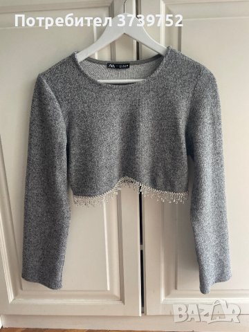 Къс Пуловер , снимка 1 - Блузи с дълъг ръкав и пуловери - 40785144