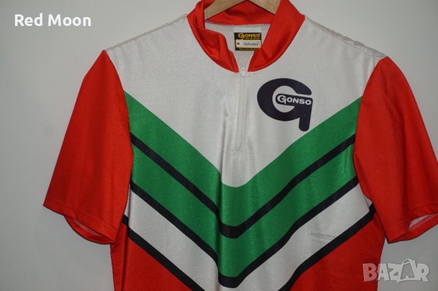 Vintage Мъжка колоездачна тениска Jersey Gonso Made in West Germany от 1980-1990г Размер M, снимка 2 - Спортна екипировка - 41761250