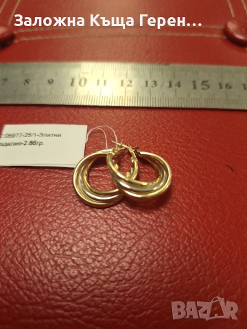 Златни обеци 2,86гр.14к
