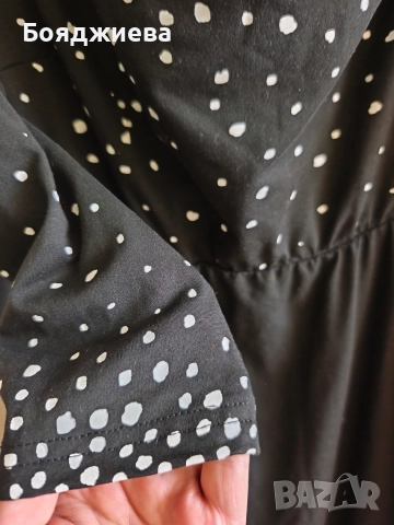 Черна рокля с цепка, ХЛ, снимка 3 - Рокли - 52676971