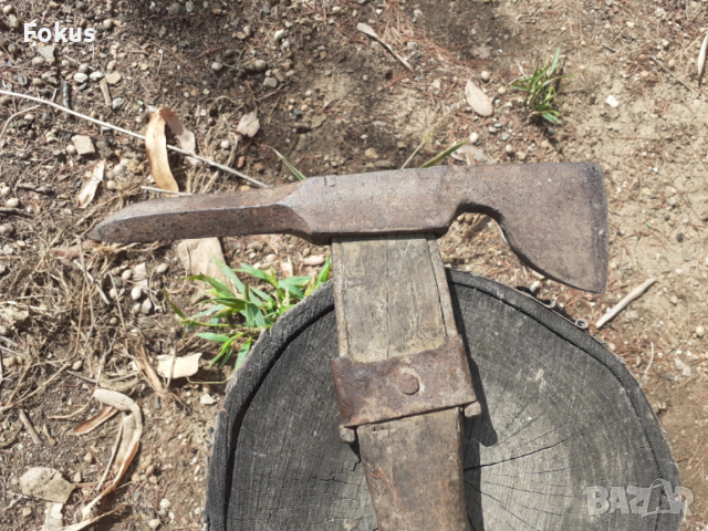 Стара немска окопна кирко-брадва ВСВ, снимка 2 - Антикварни и старинни предмети - 53294773