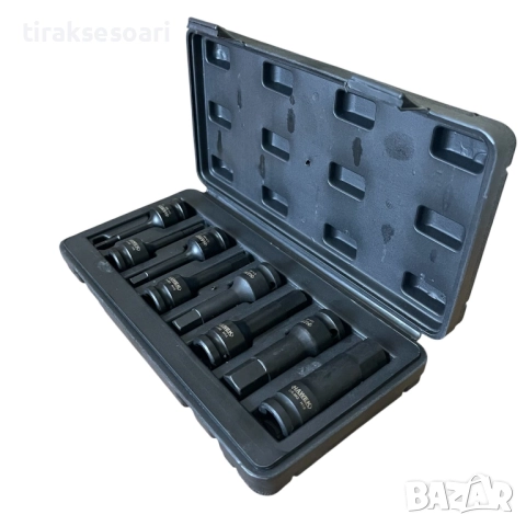 Професионален комплект ударни шестограмни битове HAWEK HW-2049 – 8 части, 1/2", Cr-Mo, , снимка 3 - Други инструменти - 52459656