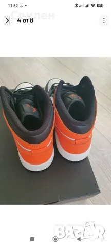 Nike Air Jordan 1 Mid black board 38.5, снимка 6 - Маратонки - 56017043