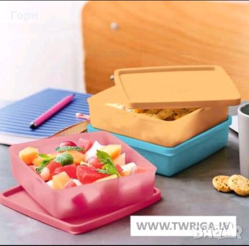 Tupperware кутии с херметическо затваряне 3 по 400 мл., снимка 3 - Кутии за храна - 40564881
