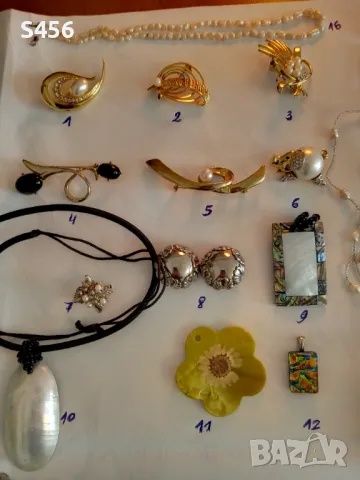 Бижута,Колие,Гривна.Перли.Седеф.Брошка, снимка 2 - Бижутерийни комплекти - 49659815