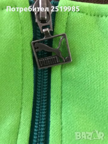 Оригинално зелено горнище Пума , Puma размер М, снимка 2 - Спортни дрехи, екипи - 40304684