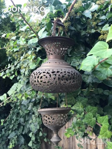 Голямо Бронзово кандило, снимка 7 - Антикварни и старинни предмети - 42710367