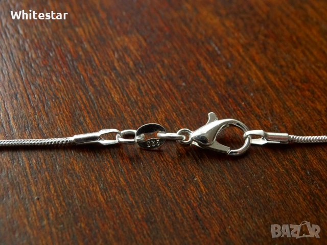 Дамско посребрено колие с кълбо, снимка 4 - Колиета, медальони, синджири - 53622221