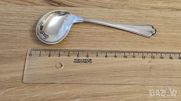 Сребърна лъжичка за захранване на новородено бебе 13 см, снимка 3 - Прибори, съдове, шишета и биберони - 50955998