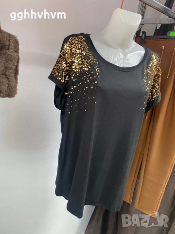 тениска с блестящи пайети, снимка 4 - Тениски - 52099706