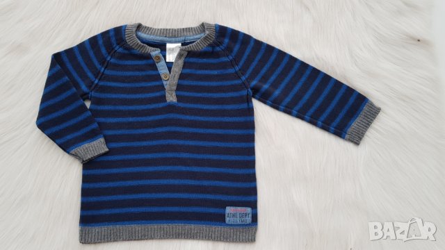 Пуловер H&M и ватирани дънки за бебе 74-80см., снимка 6 - Комплекти за бебе - 42415811
