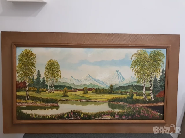 Стара картина масло/платно,подписана