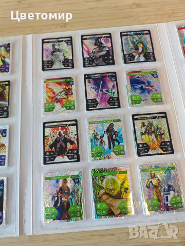 Star Wars колекционерски албум/ пълен комплект 48 обикновенни карти + 48 редки, снимка 7 - Колекции - 53743988