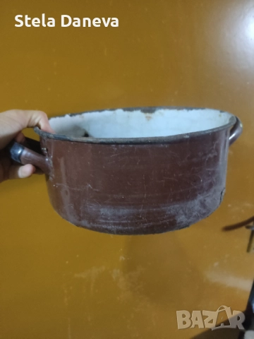 Стари емайлирани съдове за саксии/декорация, снимка 6 - Антикварни и старинни предмети - 51624852