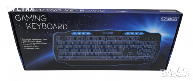 Гейминг клавиатура със синя подстветка GT200, снимка 2 - Клавиатури и мишки - 53611876