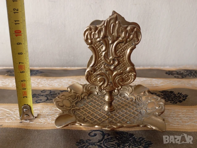 Бароков пепелник с кибритник, снимка 4 - Други ценни предмети - 51221354