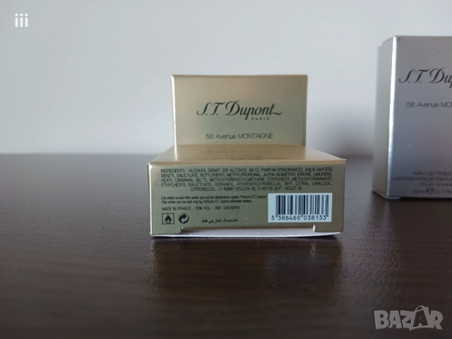 Нови мъжки мини парфюми S.T.Dupont 58 Avenue Montaigne - 5ml, снимка 4 - Мъжки парфюми - 52494165