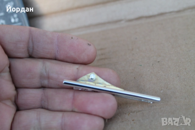 Сребърна щипка за вратовръзка 0,925, снимка 2 - Колиета, медальони, синджири - 53275084