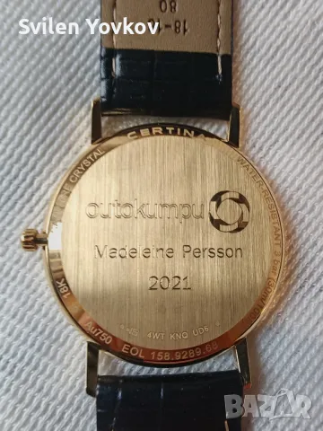 Продавам златен ръчен часовник certina  18к, снимка 6 - Мъжки - 50415165