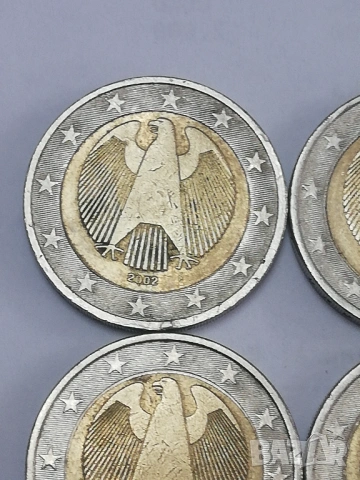 2 евро Германия 2002 г. букви A;D;F;G, снимка 2 - Нумизматика и бонистика - 53079572