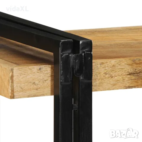vidaXL Стенен рафт 110x33x45 cm Масивна груба дървесина Манго, снимка 8 - Етажерки - 56147549