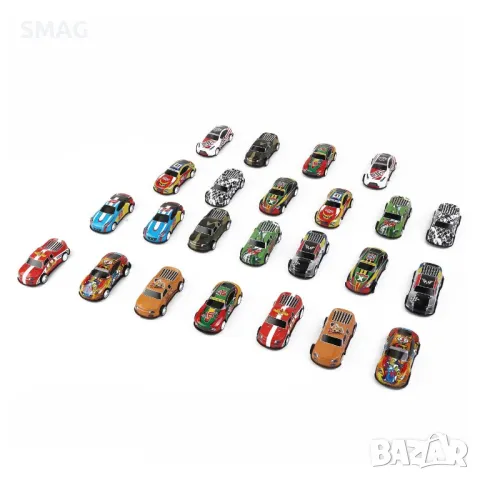 Комплект превозно средство колички Pull Back 143 - 24 бр. S_1214392