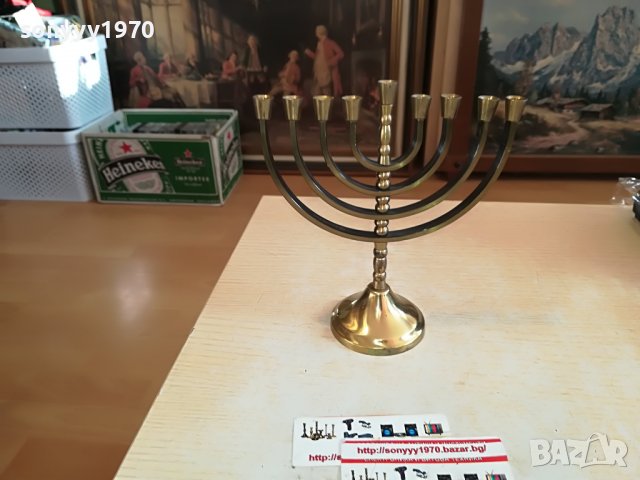 евреиски свещник от франция 18х16х7см 2012221155, снимка 9 - Други ценни предмети - 39064454