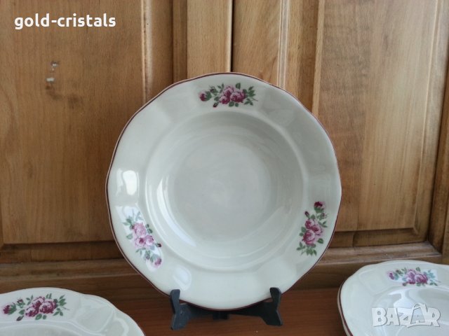 Стар български порцелан чинии дълбоки, снимка 5 - Антикварни и старинни предмети - 35849231