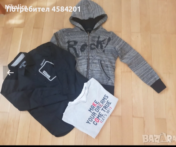 Детска риза DKNY и суитшърт SISLEY за 10г.момче, снимка 8 - Детски ризи - 51602529