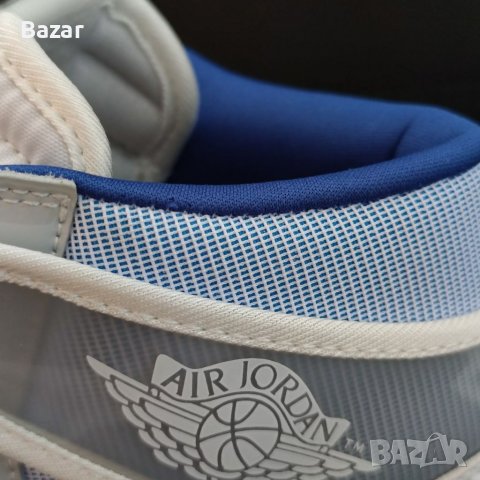 Nike Air Jordan 1 High Zoom White Blue Нови Оригинални Обувки Размер 43 Номер Кецове Маратонки, снимка 13 - Кецове - 39460719