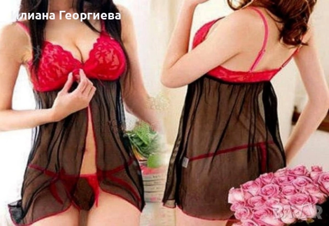 Комплект ефирна лятна нощница с бикини 15 лв.