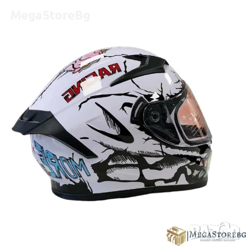 Каска за мотор 108 - размер XL - White, снимка 4 - Аксесоари и консумативи - 50526897