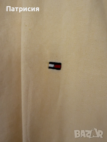 Чисто нова мъжка риза Tommy Hilfiger 80's Two Ply с къс ръкав, жълта, жълт цвят, размер XXL, снимка 4 - Ризи - 56044906