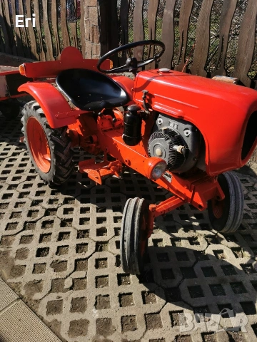 Мини трактор Hako 1963 г. – двигател JLO L252L, работещ, с ремарке и документи, снимка 2 - Селскостопанска техника - 53663810