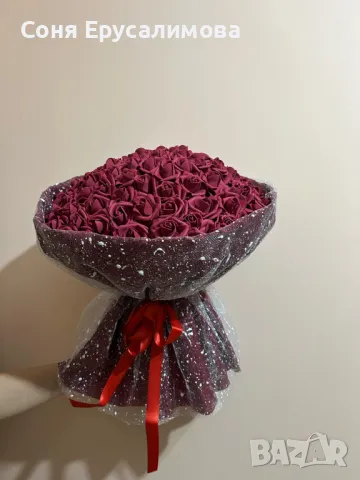 Букет от 101вечни рози, снимка 3 - Изкуствени цветя - 47316671