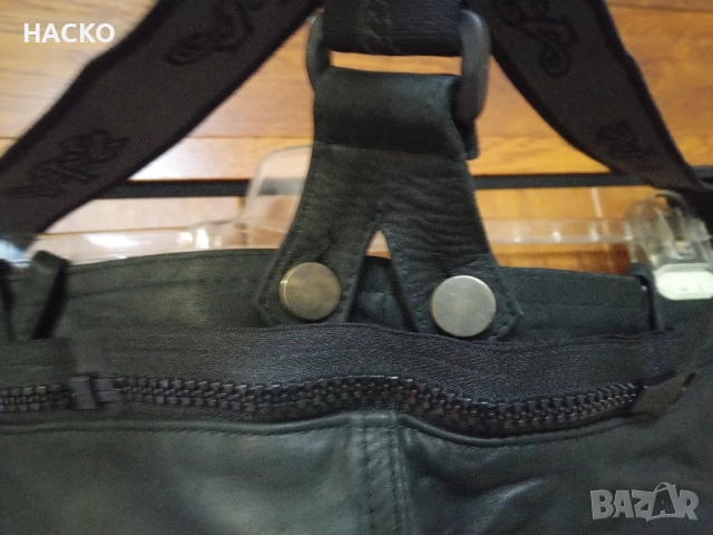 Мото Панталон AJS 100% Естествена Кожа с Тиранти Размер 54 Внос от Германия, снимка 13 - Аксесоари и консумативи - 52564551