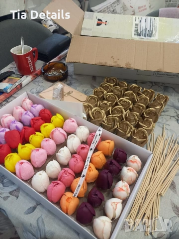 Ръчно изработени цветя от сапун, снимка 18 - Декорация за дома - 53202444