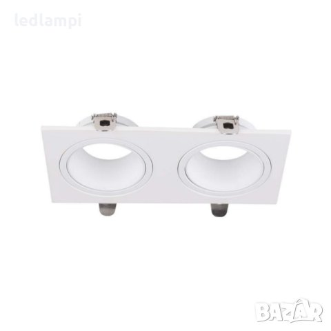 Луна За Вграждане Бяла 2хGU10 - Подвижна