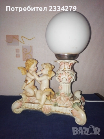 Стари статуетки, фигури с ангели-херувими, настолна лампа и мадони. , снимка 8 - Статуетки - 52534198