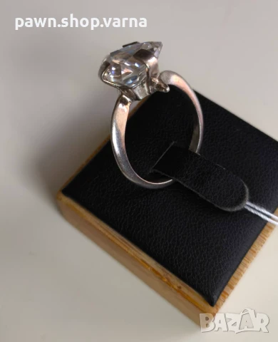 Нов сребърен пръстен 925 с фианит – 5,32 г, размер 18 мм, снимка 4 - Пръстени - 51408803