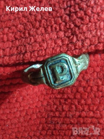 Старинен пръстен над стогодишен сачан с БУКВА Р - 73191, снимка 3 - Антикварни и старинни предмети - 28988607