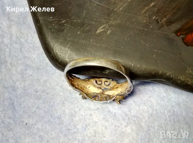 ФИГУРАЛЕН СРЕБЪРЕН ПРЪСТЕН ОВНИ СРЕБРО ВИСОКА ПРОБА РЪЧНА ХУДОЖЕСТВЕНА МАЙСТОРСКА ИЗРАБОТКА 47938, снимка 12 - Антикварни и старинни предмети - 49351728