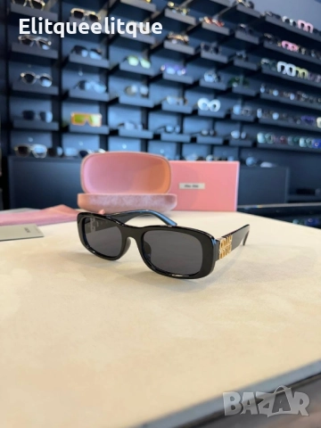 очила с черен обикновен калъф и Ув защита miu miu, снимка 7 - Слънчеви и диоптрични очила - 52185477